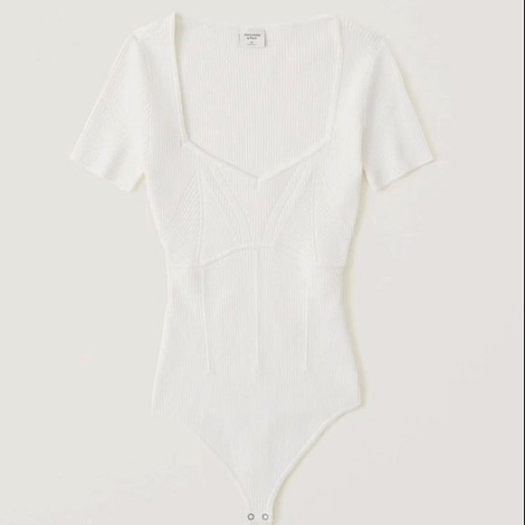 Abercrombie | Corset Short-Sleeve Bodysuit - Picture 1 of 4